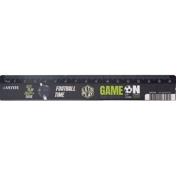 Линейка 16 см "deVENTE. Football Time" с дизайном, с индивид.маркир., с цветным стикер