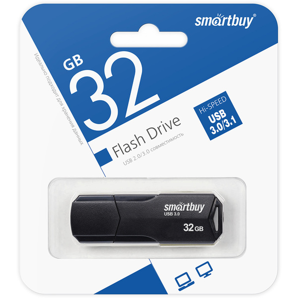 USB Флэш-драйв 32ГБ Smart Buy Scout USB 2.0, черный