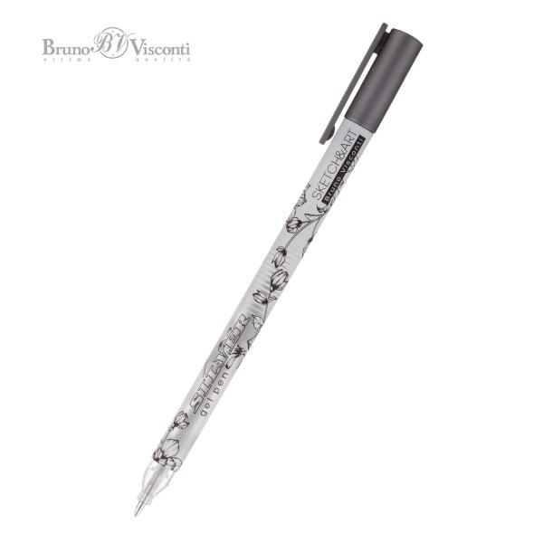 Ручка гелевая 0,8 мм Sketch&Art "UniWrite.SILVER" СЕРЕБРЯНАЯ