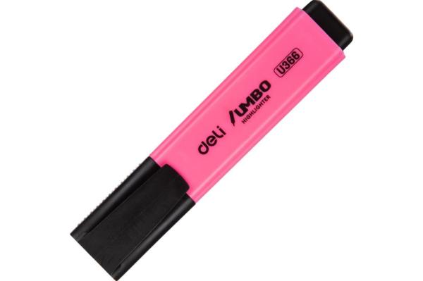 Маркер-текстовыделитель 1-5 мм Deli Jumbo, Розовый, скошенный пиш. наконечник