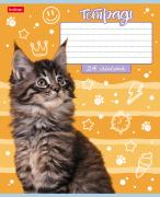 Тетрадь 24 л. лин. "Ушки на макушке" 65г/кв.м на скобе 5 диз.в блоке скругл.углы 