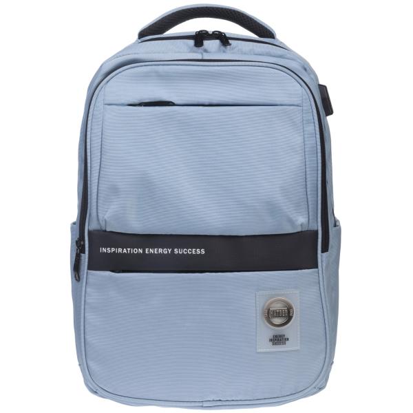 Рюкзак Hatber PRO -Blue rain- 43х31,5х14,5см полиэстер нагружная стяжка 2 отд. 4 кармана, с USB-выхо