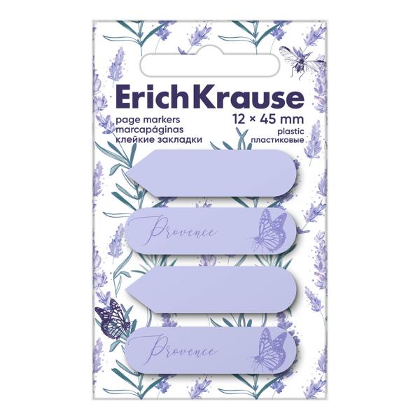 Закладки пластиковые ErichKrause Lavender, 12X45 мм, 80 листов