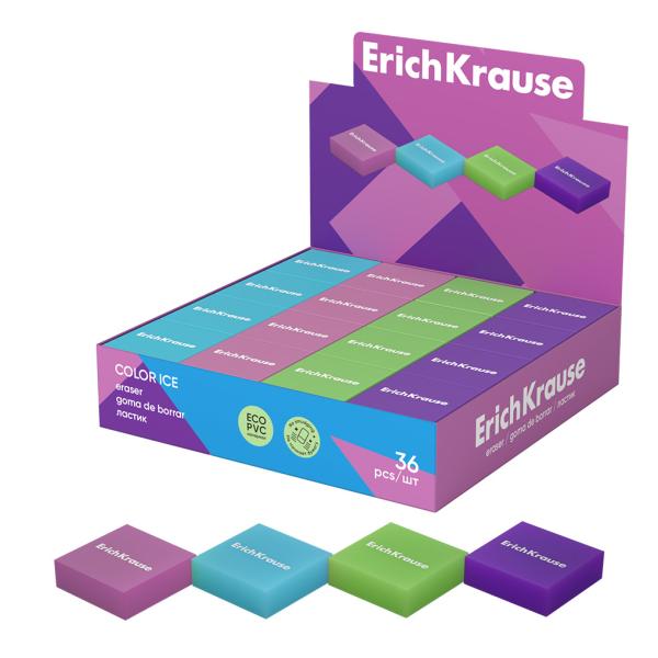 Ластик ErichKrause Color Ice (в коробке по 36 шт.)