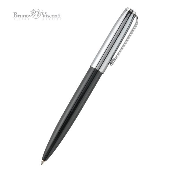 Ручка "NAPOLI" шарик. автомат.1.0 ММ, СИНЯЯ (корпус метал.черный и серебро)