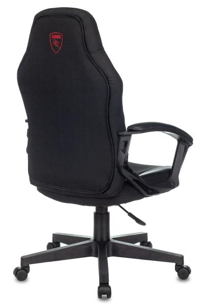 Кресло игровое Zombie 10 черный ткань/эко.кожа крестов. пластик ZOMBIE 10 BLACK