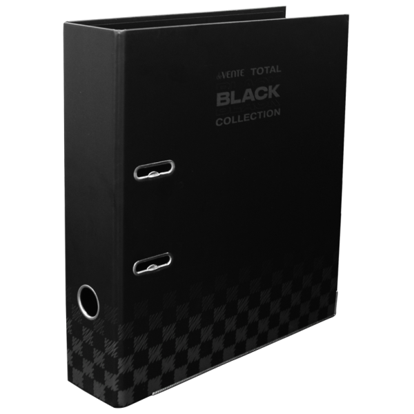 Папка-регистратор 75 мм "deVENTE. TOTAL BLACK" разобранная картонная, матовая ламинация, черная с ди