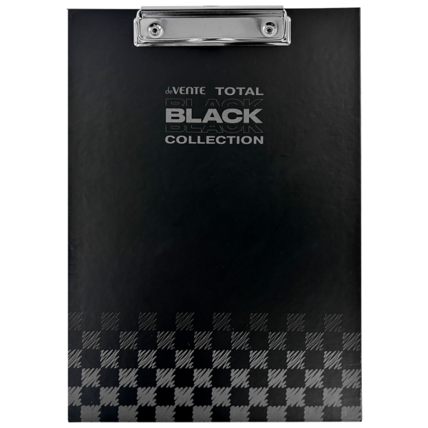 Планшет с зажимом "deVENTE. TOTAL BLACK" A4 картон толщина 2 мм, матовая ламинация, черная с дизайно