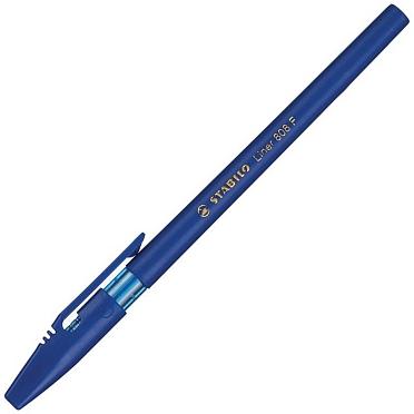 Ручка шариковая STABILO liner 808 F синяя дымчатая, 50шт/уп