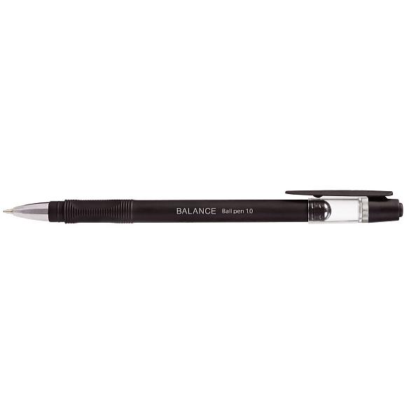 Ручка шариковая 1,0 мм Hatber BALANCE Черная ,чернила на масл.основе soft ink с треуг.зоной захвата