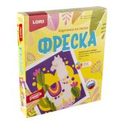 Картина из песка. Фреска "Лама".