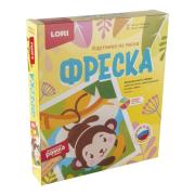 Картина из песка. Фреска "Обезьянка".