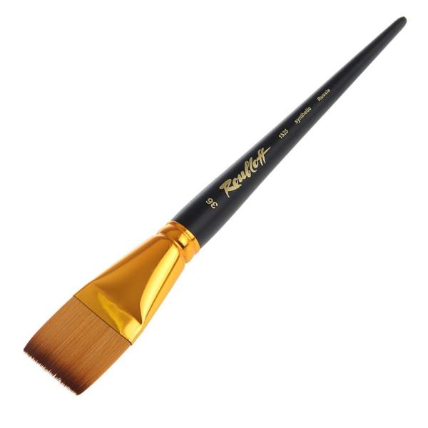 Кисть синтетика под колонок плоская №36 "Roubloff Серия 1S15" ручка короткая