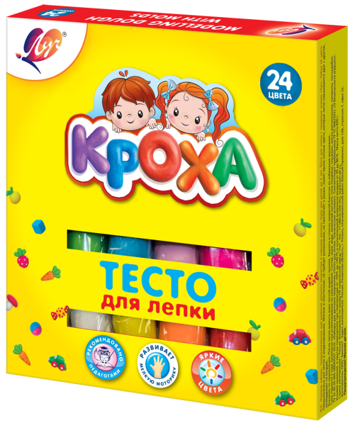 Тесто для лепки 24 цвета Луч