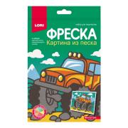 Картина из песка. Фреска. "Монстр-трак"