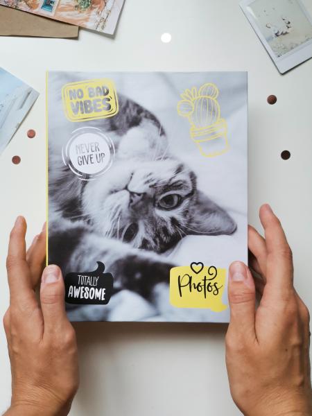 Фотоальбом на 200 фото "Fluffy pets" Мяу 10х15 см, пластик. листы