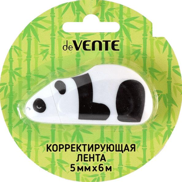 Корректир. лента 5мм х 6м "deVENTE. Panda" белый непрозрачный корпус, фронтальный аппликатор, в карт