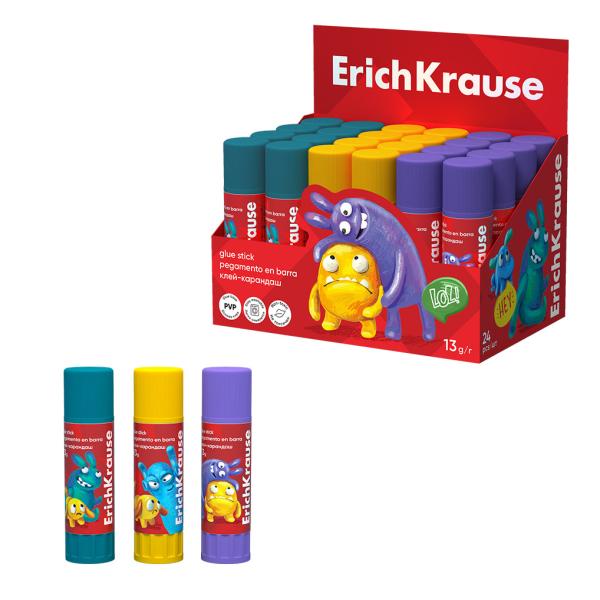 Клей-карандаш 13 г ErichKrause EasyStick Jolly Friends, 