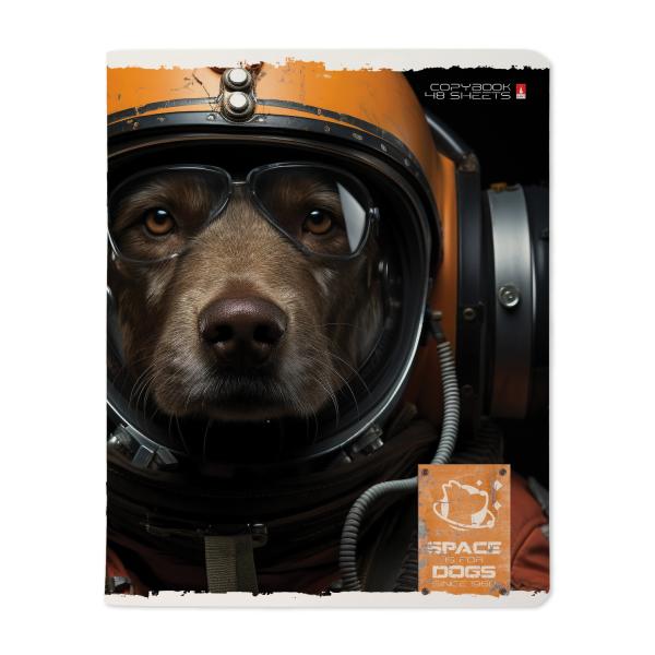 Тетрадь 48 л. кл. "SPACE DOGS" 5 ВИДОВ