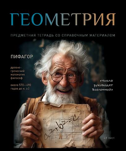 Тетрадь предмет. 48 л. кл. "№1" Геометрия. Стандарт 4+1+УФ Сплошной (50, 5 )