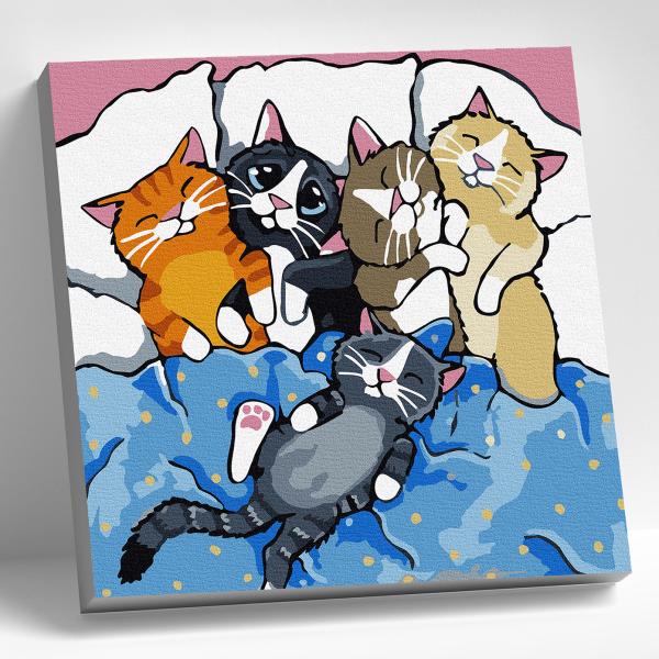 Картина по номерам 30*30 "СЛАДКИХ СНОВ" (16 цветов) 1/20