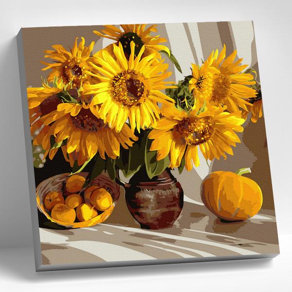 Картина по номерам 30*30 "ЯРКИЙ НАТЮРМОРТ (19 цветов)