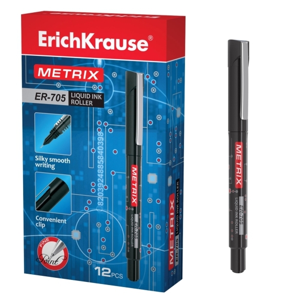 Ручка-роллер ErichKrause® METRIX ER-705 черный