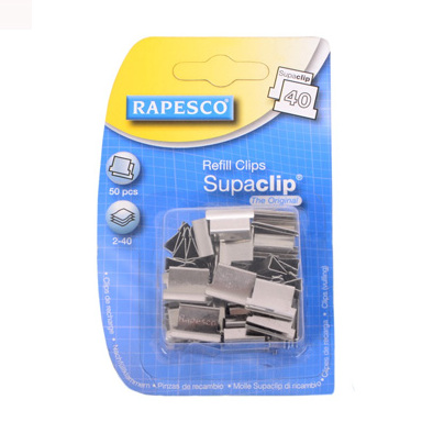 Зажим Rapesco RC4050SS Supaclip 40 Refill Clips 50шт сталь