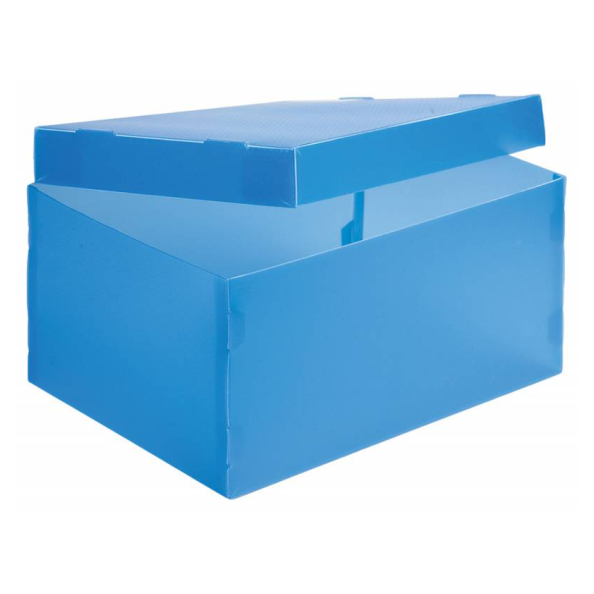 Короб со съемной крышкой, размер 210х130х150 мм, пластик 1 мм, синий