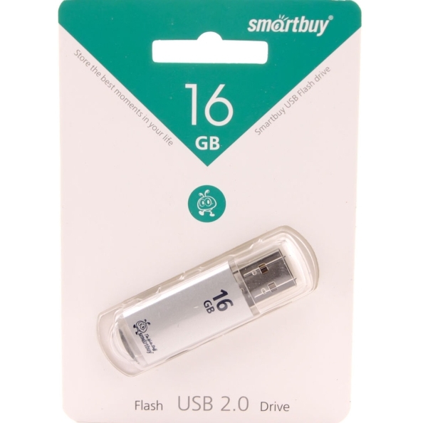 USB Флэш-драйв 16ГБ Smart Buy V-Cut Silver
