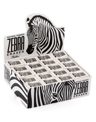 Ластик из натурального каучука Hatber Zebra 26х18х8 мм в картонной Дисплей-витрине