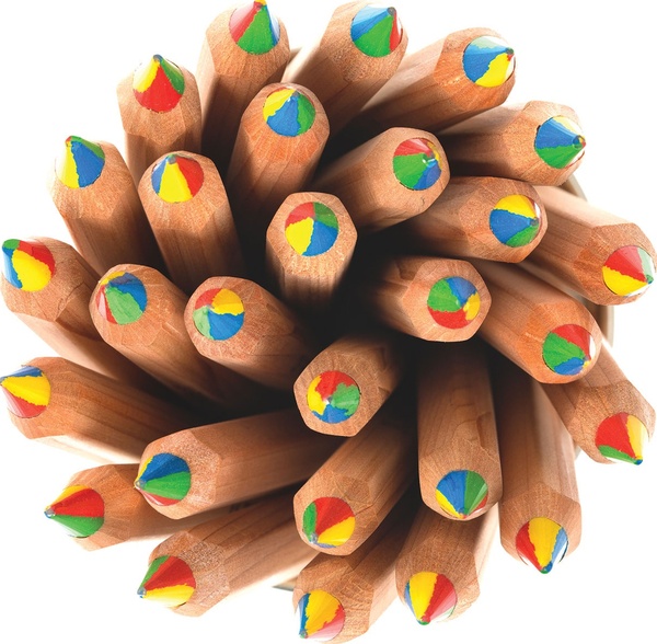 Карандаш с разноцветным грифелем "deVENTE. Jumbo Rainbow" 2М, диаметр грифеля 6 мм, шестигранный