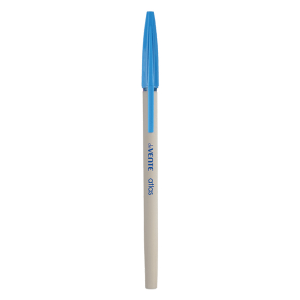 Ручка шариковая 0,5 мм "deVENTE. Atlas" белый корпус с полупрозрачным держателем, синяя