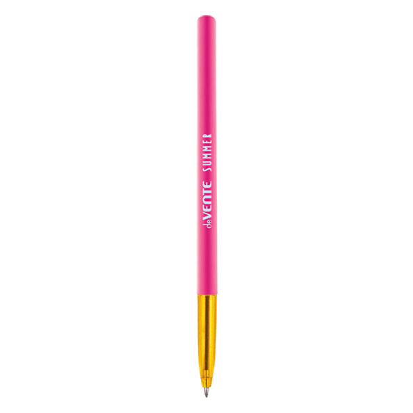 Ручка шариковая 0,5 мм "deVENTE. Summer" неоновый корпус с полупрозрачным держателем, синяя