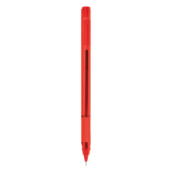 Ручка шариковая 0,7 мм "deVENTE. Triolino Translucent" ультра гладкое письмо,маслян.чернила, красная