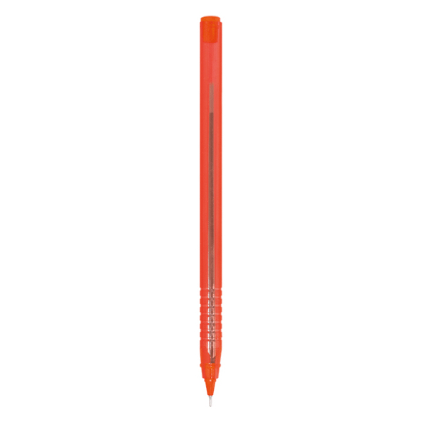 Ручка шариковая 0,7 мм "deVENTE. Triolino Translucent" ультра гладкое письмо, масло, красная